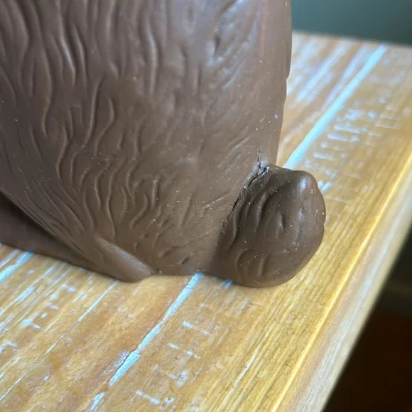 Large Vintage Faux Chocolate Bunny Egg Rabbit Easter Decor. - Picture 8 of 10